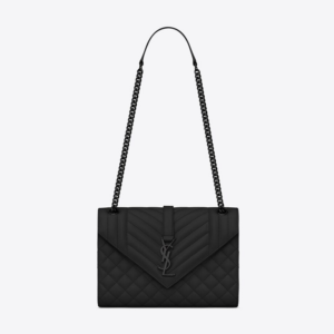 YSL Envelope Medium Chain Bag - Noir